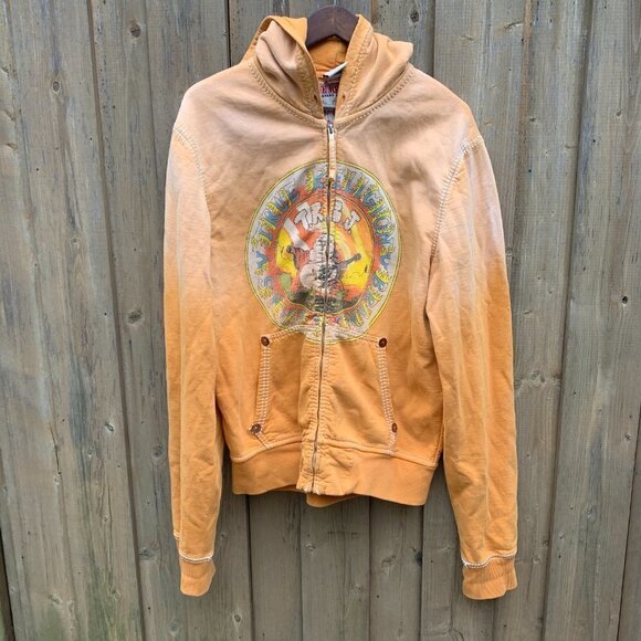 Vintage True Religion Big Logo Sweatshirt XL 'Buddha Sunburst' - Picture 5 of 9